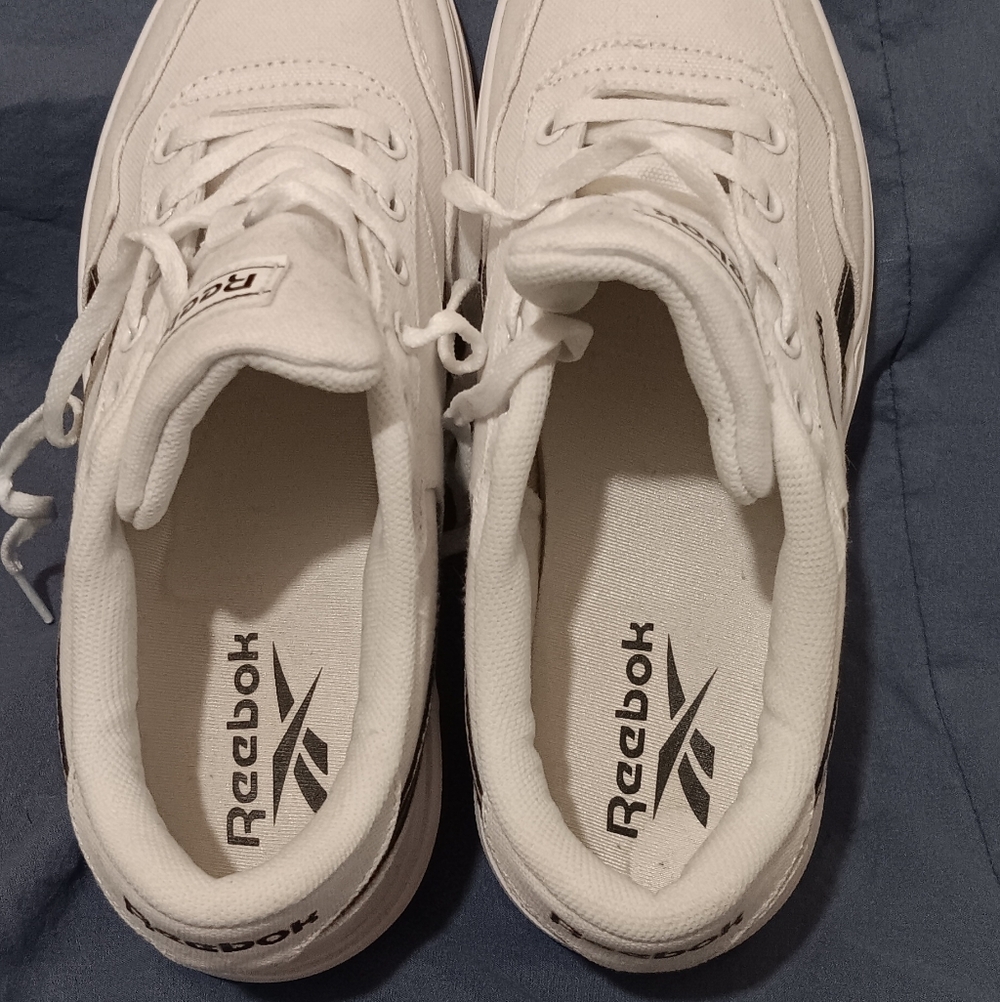 Reebok Women's White and Black Sneakers - Picture 5 of 5
